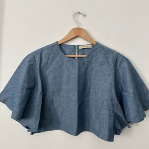 Elle Sasson Blue Cropped Top 40/S